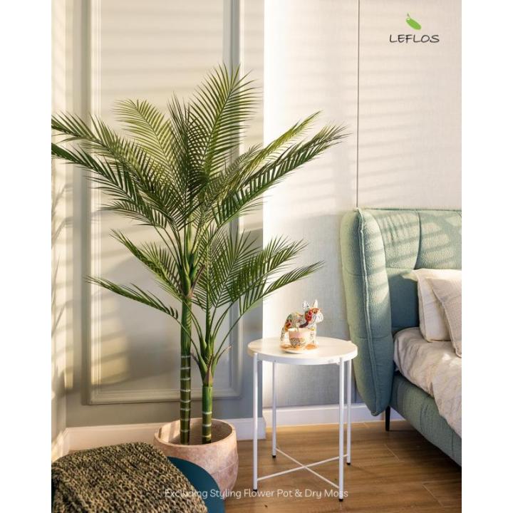 165cm künstliche Phoenix Palme, Areca Palme nur für den Innenbereich mit 2 abnehmbaren Stämmen und 24 verstellbaren Palmenblättern, deko für Büro, Laden, Wohnung und Party