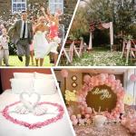1200 stück Künstliche Rosenblätter, Romantische Rosenblätter Deko, Künstliche Rosenblüten Getrocknet für Hochzeit, Valentinstag, Jahrestag, Tischdekoration, Geburtstag, roma