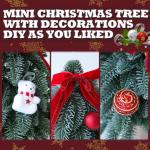 Kleine groene kerstboom, simulatie tafelkerstboom, kleine kerstboom en doe-het-zelfdecoraties, 51 PE-tips, mini-kerstboom voor binnen en buiten, voor een feestelijke touch
