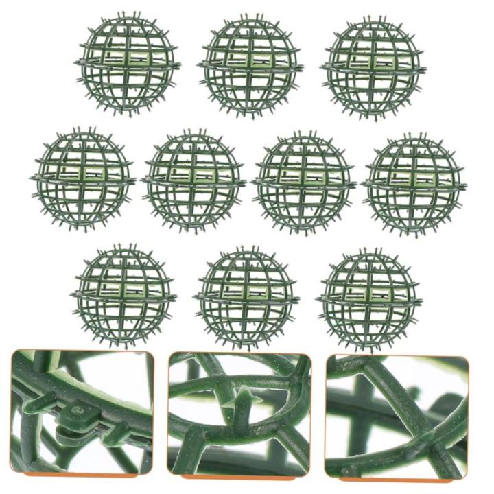 10 stuks Plastic Bloemen Bal Stand Wanden Kamerplant Plank Groen Kogel Frame Tuin Trellis Kunstmatige Vorm Snijbal Vormgeving Houten Bruiloft Plastic Dispenser Cirkel