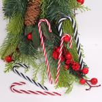32 stuks kerstsnoepstok hangende ornamenten kerstboom hangende decoraties plastic gedraaide kruk ornamenten voor kerstambachten binnen buiten decor (glitter rood geen gaten, 12 cm)