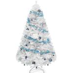 Kunstkerstboom, wit, ca. 818 takken, natuurgetrouw, dichte takken, dennenboom met metalen standaard en klapsysteemframe, snelle montage voor thuis, kantoor, winkels, 183 x 115 cm