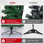 7 Fuß künstlicher Weihnachtsbaum unbeleuchtet, künstlicher Weihnachtsbaum mit Scharnier, 1100 Zweigspitzen und faltbarem Metallständer, Weihnachtsweihnachtsbaum für Zuhause, B