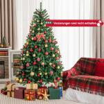 Kunstkerstboom, 180/225/275 cm, dennenboom met metalen standaard, kunstboom kerstklapsysteem, pvc-naalden, ideaal voor thuis, kantoor, winkels en hotels, groen (225 cm)