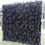 Schwarzer Federstoff Hintergrundsimulation Blumenwand Hintergrundwand, Foto Fotohintergrund Blumenwand Geeignet Für Einkaufszentren, Geschäfte, Innen- Und Außenbereich, Themenpa