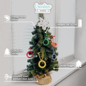 Kunstmatige Xmas Tree | Size 50 cm | Miniatuur kleine kegel | voor tabel Desk Office | Indoor Outdoor | DIY Decoratie Gift