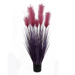 Kunstgras, kunstgras, decoratieve plant, kamerplant, groene plant, kunstmatige plant, decoratie, in zwarte pot, zeer realistisch, groen (120 cm - artikelen. MN-KP-2232)