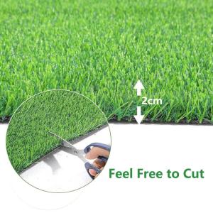 Kunstrasen, 2 x 25 m, realistischer Astro Turf, Kunstrasenrolle, Kunstrasenunterlage, Outdoor, Haustier, Terrasse, Balkon, Gartenteppich (Farbe: Grün, Größe: 2 x 3 m)