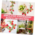 8St Simulierte Erdbeere gefälschte Erdbeerrebe Simulation gefälschte Erdbeere Artificial Plant künstliche früchte Anhänger aus künstlichen Früchten simuliertes Obst Styropor
