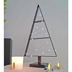 Weihnachtsbaum aus Metall Christbaum Tannenbaum Deko Baum Kunstbaum Loft Schwarz Weiß Gold (Schwarz, 50cm)