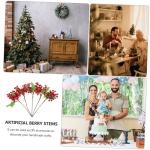 5st Künstliche Beeren Gefälschte Beerenpflücker Artificial Pine Branches Künstliche Zweige Falsches Beerenspray Kranz Beeren Blumendekorationen Blumenarrangement Beeren Plastik