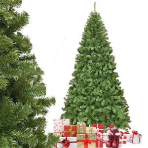 Kunstkerstboom, 180 cm/225 cm, dennenboom met metalen standaard, kerstboom 928/1346 twijgen, pvc-naalden, kunstboom, Kerstmis, klapsysteem, groen (225 cm)