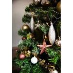 Kerstboomversiering - goud/bruin/parelmoer - 60-delig - set incl. boompunt, ballen, parelketting, slinger en sterren - kunststof