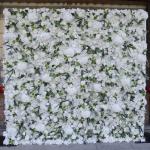 Weißer Stoff, Hintergrund, Blumenwand, Hintergrundwand, Blumenarrangement, Blumen-Wandpaneel-Set, Seiden-Hortensie-Blumenpaneel Für Fotohintergrund, Home-Party, Hochzeit(3 * 3m/9