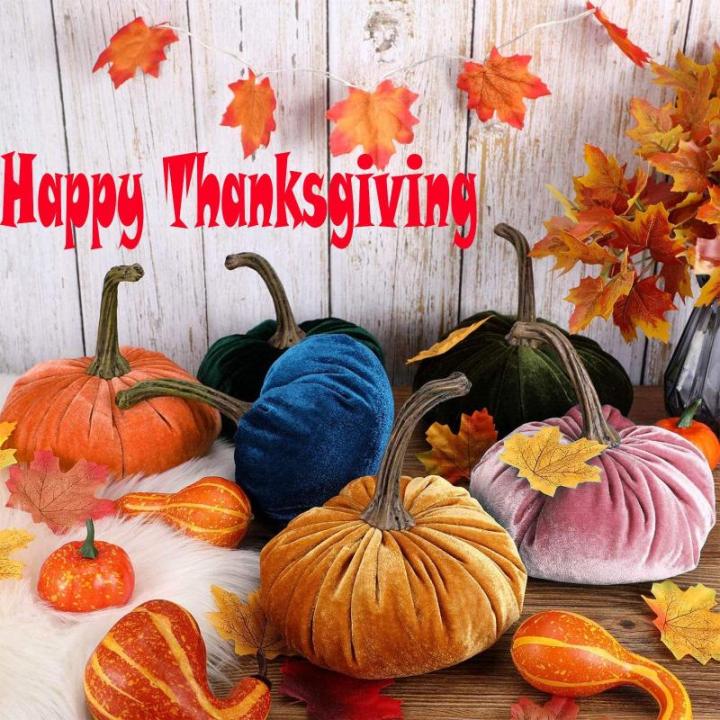 Deko Kür bis Samt Her b st Dekoration Kür bis Her bstdeko Kü rbis Tischdekoration Halloween Erntedankfest Dekoration, Handgemachte Super Weicher Gefüllter Kür bis Thanksgiving