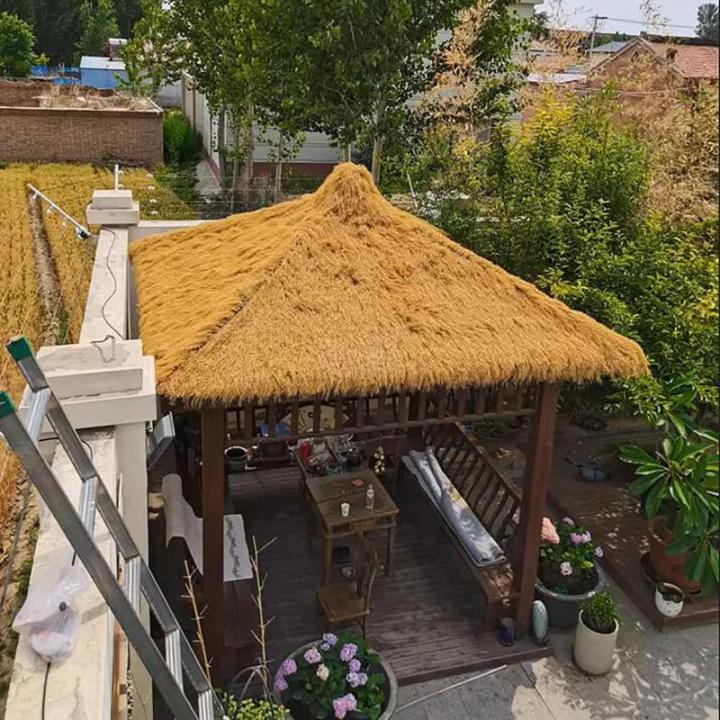 Künstliche Strohdachdach, Künstliche Strohrolle, Künstliche Palmgras Rolle, Strohdach Simuliertes, Falsches Stroh, Gefälschtes Strohdach Für Garten Terrasse Strandschir Pavill