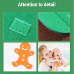 Vilten kerstboom voor kinderen, 3,3FT DIY muur opknoping kerstboom set, kinderen vilten kerstboom met 34 ornamenten en 5 m licht touw, ideaal voor thuis deur raam decoratie