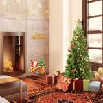 Kunstkerstboom 180 cm premium dennenboom kunstgroen PVC, natuurgetrouwe spuitgietelementen, edelspar snel op te bouwen, brandvertragend, incl. kerstboomstandaard (1,8 m)