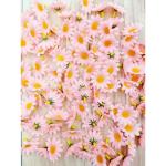 100 x Kunstmatig roze Craft Daisy Daisies Stof bloemen hoofden, Partij Bruiloft Tafel verstrooit Scrapbook accessoireUitnodiging kaart decoratie Craft Gadget