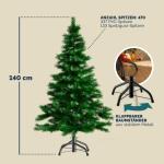 Kunstkerstboom, 140 cm, mix pvc, spuitgietwerk, PE met standaard, 470 takpunten, ziet eruit als echt snel op te bouwen, kerstdecoratie, dennenboom, kerstboom, groen