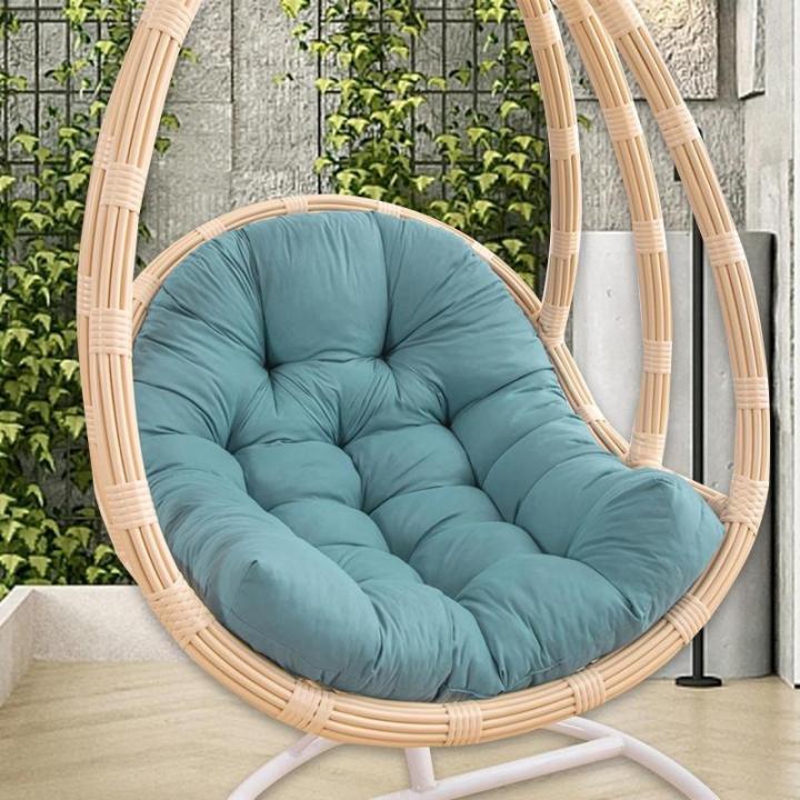 Komfortables Polster für Hängestühle, Weiches Sitzkissen für Schaukelstühle Im Freien, grau Grün