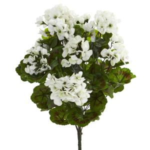 Geranium Artificial Bush, UV-bestendig, set van 3 (indoor/outdoor)