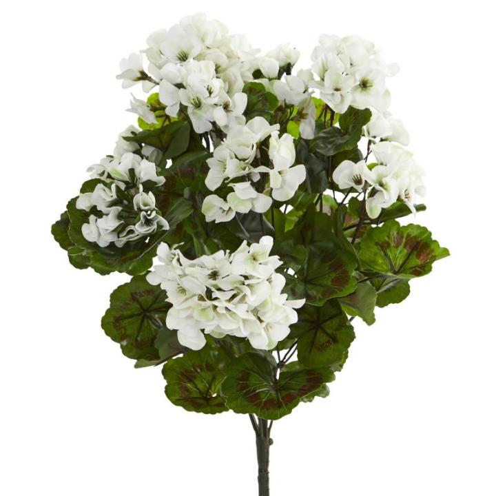 Geranium Artificial Bush, UV-bestendig, set van 3 (indoor/outdoor)