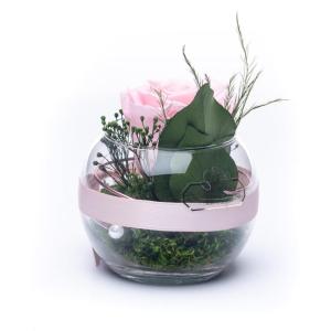 Eeuwige roos in glas met rozengeur, handgemaakt, roze, echte roos in geschenkdoos, cadeau voor vrouwen, mama, geconserveerde bloem voor Kerstmis, Valentijnsdag, Moederdag, decorati