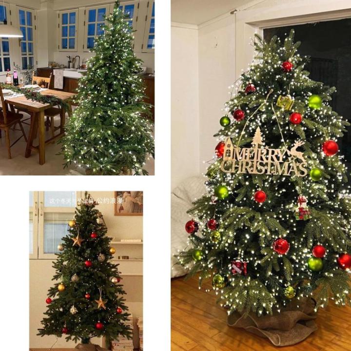 Künstlicher Weihnachtsbaum, Beleuchteter Weihnachtsbaum Künstlich In Voller Größe, Ferngesteuerte Lichter, Luxuriöse Weihnachtsdekoration for Den Innenbereich, Gegabelte Busch