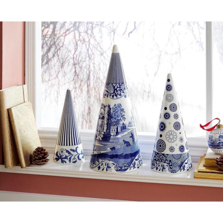 Blauer Italienischer Weihnachts-Formschnitt, 25,4 cm, einzeln