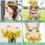Gypsophila , 10 stuks, Gypsophila , sluierkruid, namaakbloemen, boeketten voor bruiloft, bruid, feest, thuis, herfstdecoratie (geel)