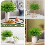12 stuks kunstvaren, , varenplanten, decoratieve planten, varen, zoals echt groen, voor tafeldecoratie, tuin, vaas, decoratie