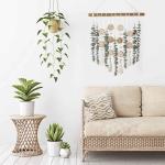 Badkamer Decor Kunstmatige Eucalyptus Groen Opknoping Muur Decor Faux Eucalyptus Bladeren Opknoping Plant op Houten Stok met Rieten Bal Rustieke Boerderij voor Slaapkamer Kwekerij 