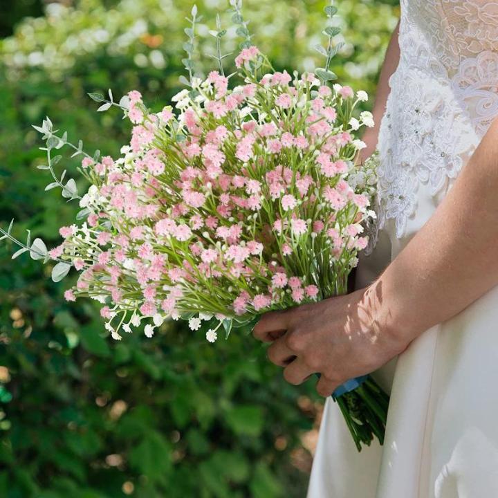 6 bundels Gypsophila boeketten bloemstuk voor knutselen, bruiloft, feest, woondecoratie