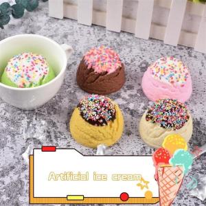 Fake Kuchen künstliche Kuchen Künstliche Eisportionierer Bälle 5 Stücke Faux Eiskugeln Simulation Kuchen Gefälschte Lebensmittel Desserts Realistisches Essen