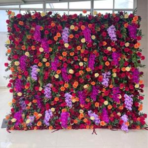 2 M × 2 M/6,5 × 6,5 Fuß 5D-simulierte Rosenwand, Hintergrundwandtuch, Blumenwand, Blumenarrangement-Blumenwandpaneel-Set, Seidenhortensien-Blumenpaneel Für Fotohintergrund, Zuh