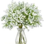 12 stuks Gypsophila babyadem boeket, Gypsophila plastic kunstgypsophila bloemen voor huisdecoratie bruiloft feest kantoordecoratie (wit (2# wit)
