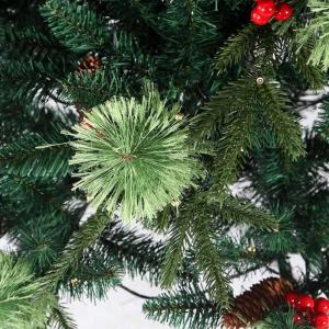 Künstlicher Weihnachtsbaum mit Metallständer, künstlicher Weihnachtsbaum für Zuhause, Büro, Innen- und Außenbereich, einfache Montage, 1,8 m