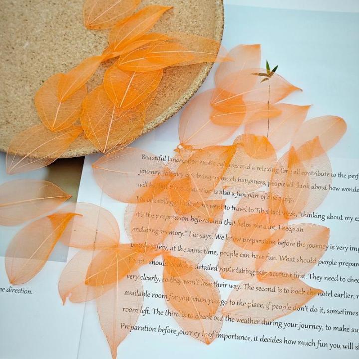 50 stuks kunstbladeren, decoratieve kunstbladeren, slinger, knutselen, droge bladeren, gedroogde vellen, gebruikt voor doe-het-zelf handwerk, scrapbook, handwerk, kaarten maken, or