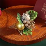 Künstliche Weihnachtsstiele,künstliche Kiefernspieße Zweige Weihnachten Blumenplektren und Sprays Urlaub Winter Blumenplektren für Girlande, Kranz, Weihnachtsdekoration (Gold)