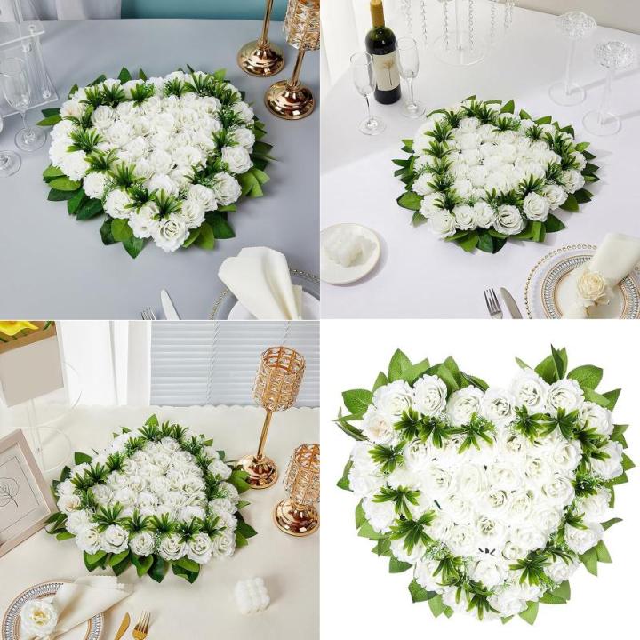 Künstliche Blumensträuße, künstliches Rosenarrangement für Hochzeit, Tafelaufsatz, Valentinstag, Dekoration, Foto-Requisiten