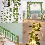 14 stuks kunstklimopslinger, hangende klimopslinger, kunstklimop, decoratie voor bruiloft, kantoor, keuken, tuin, feest, wanddecoratie