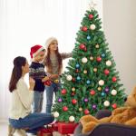 5FT künstlicher Weihnachtsbaum mit 550 PVC-Astspitzen, Weihnachtsbaum mit faltbarem Metallfuß, einfache Montage, Weihnachtsdekoration für Zuhause und Büro