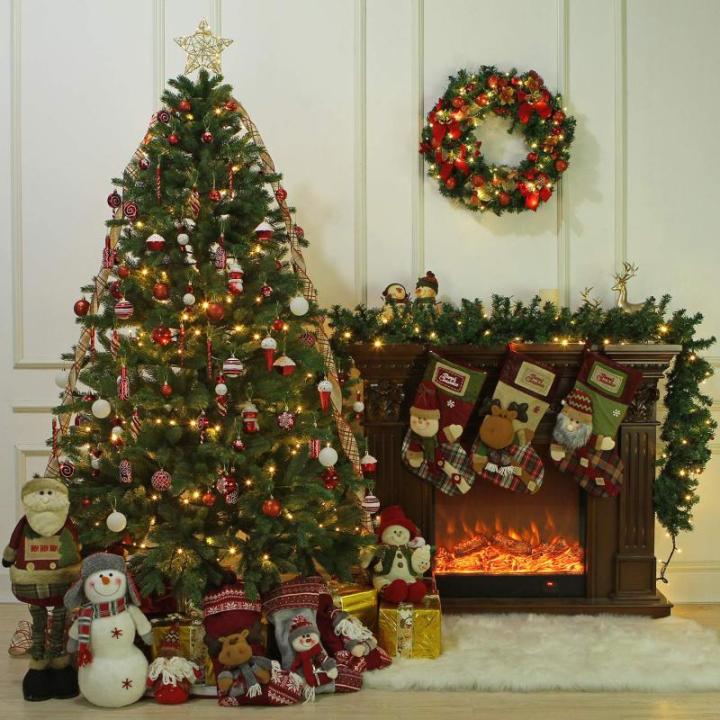 80-pack geassorteerde onbreekbare kerstbalversieringen set decoratieve Hangers met herbruikbaar handgeschenkpakket voor kerstboom