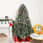 Kerstboom dennenboom met standaard 120cm-240cm voor kerstdecoratie (met sneeuw, 210cm)