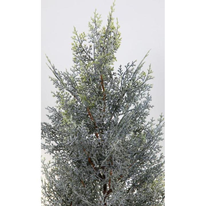 Zeder/Konifere in Schneeoptik im Topf GA künstliche Thuja Pflanze Kunstbaum Dekobaum (60x30cm)