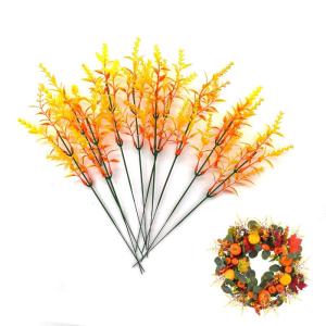 10 Pcs Künstliche Zweige Faux Zweige Grüne Zweig Blätter Fake Pflanze Zweige mit Blättern Realistische Pflanzen Zweige für Hochzeit, Schlafzimmer, Blumensträuße, Vasendekora