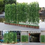 Vrijstaande scheidingswand ruimteverdeler van kunstmatige bamboe, dek, terras, tuin, binnenplaats, decoratie, planten, binnen- en buitenbarrière en ornamenten (kleur: 1 m, afmetin
