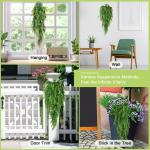 2 stuks kunstmatige hangplanten nep hangende planten, kunstplant groene varen wijnstok plastic wijnstokken nep groen varen perzisch rotan en gras voor slaapkamer accessoires feest 