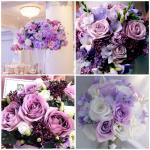 , 20 stuks kunstrozen met stengels, paarse nepbloemen, schuimbloemen, rozen, , bloemen voor decoratie, bruiloftsdecoratie, kamerdecoratie (paars)
